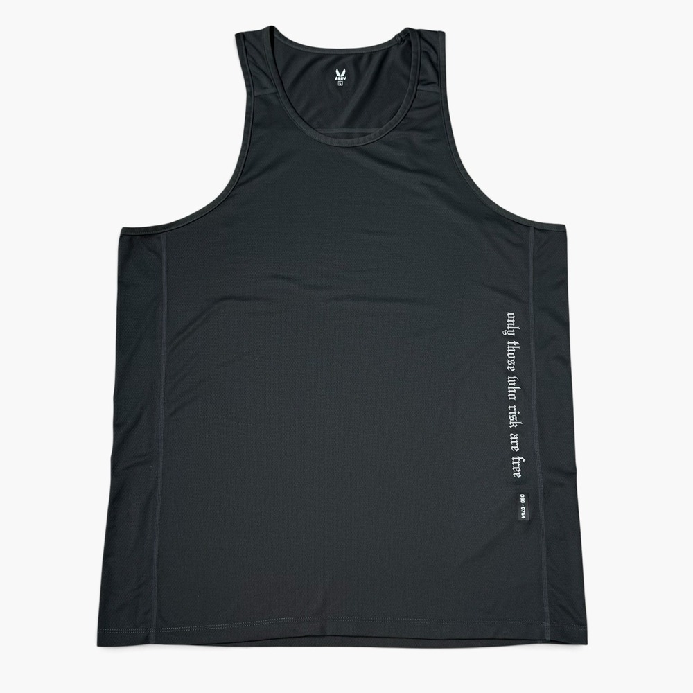 ASRV AeroSilver Training Singlet Muscle Tank Top Size L Black Slim Fit DSG-0754